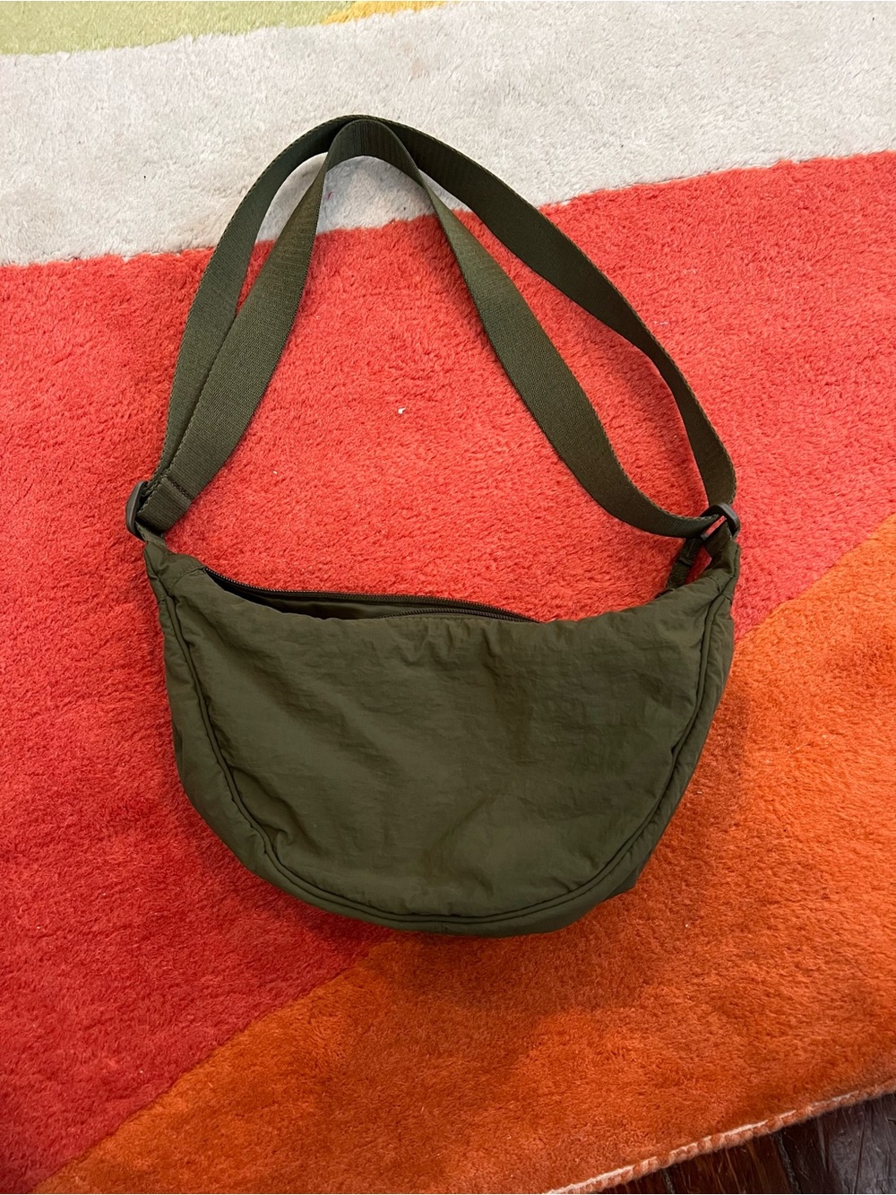 Uniqlo Round Mini Shoulder Bag Khaki Green With Tag